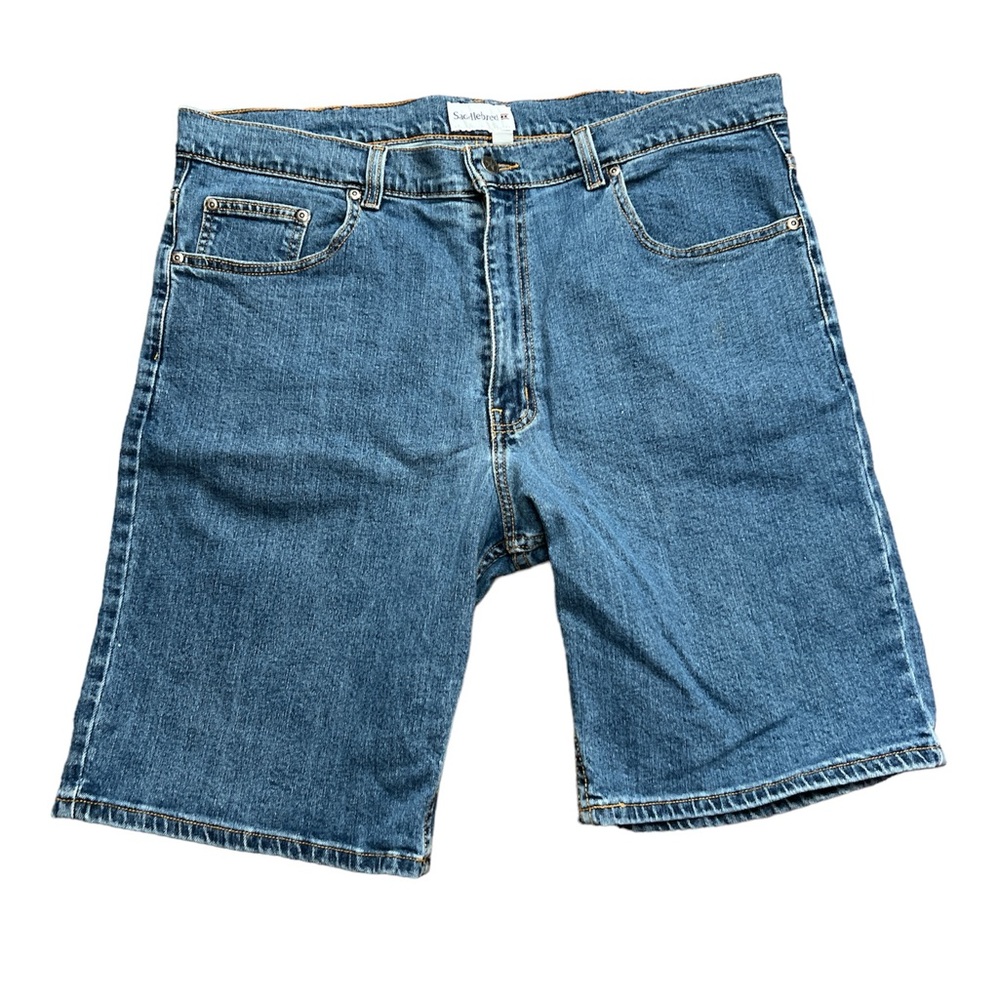 Saddlebred Men’s Bermuda Shorts Blue‎ Jean Denim Jorts Size 38